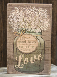 Thumbnail for Good Things in Life Box Sign - The Fox Decor