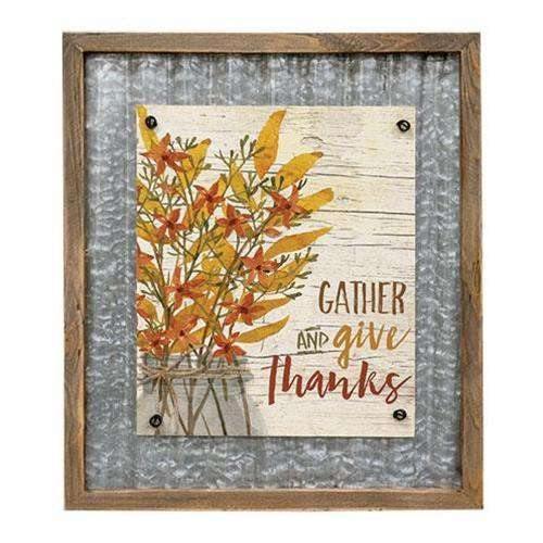 Gather and Give Thanks Hanging Sign - The Fox Decor