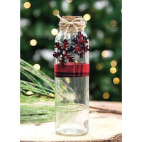 Thumbnail for Glass Bottle with Snowflake Charms - The Fox Decor