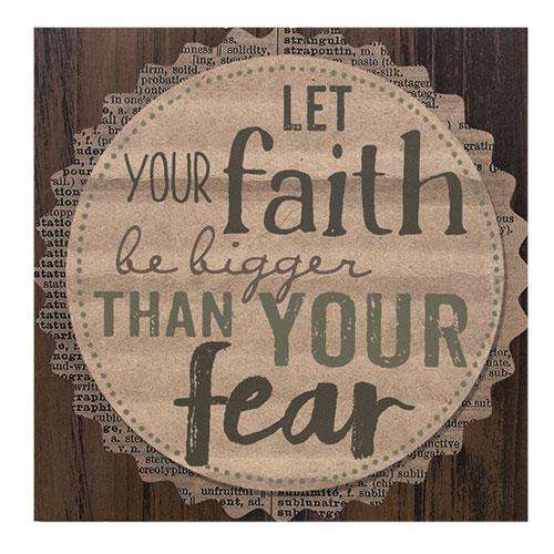 *Let Your Faith Plaque 9.5" Sq