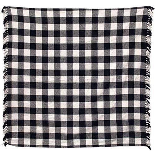 Black & White Buffalo Check Table Square, 52" - The Fox Decor