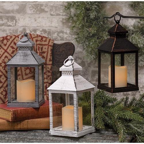 Brushed Metal Look Lantern, 3 Asstd. Sold Individually - The Fox Decor