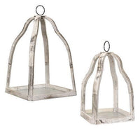 Thumbnail for 2/Set, Distressed Wood Platform Lanterns - The Fox Decor