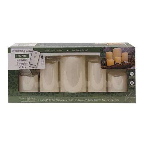 5/Set, LED Bisque Candles - The Fox Decor