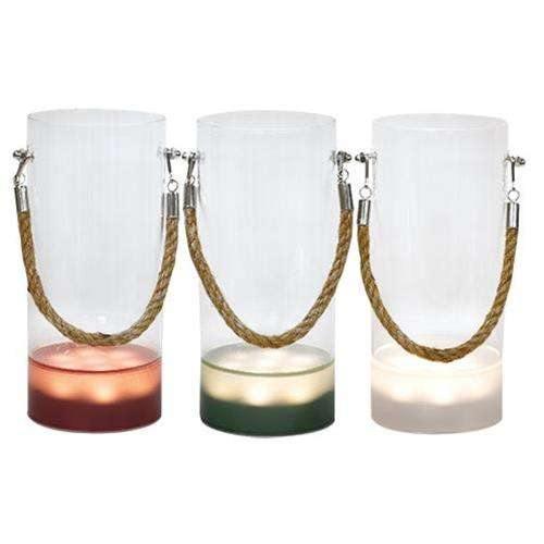 Lighted Glass Vase, 3 Asstd. - The Fox Decor