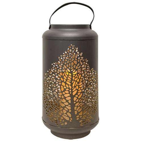 Rustic Leaf Motif Lantern - The Fox Decor