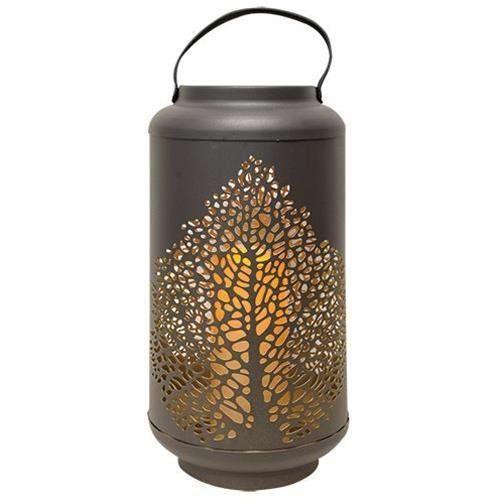 Rustic Leaf Motif Lantern