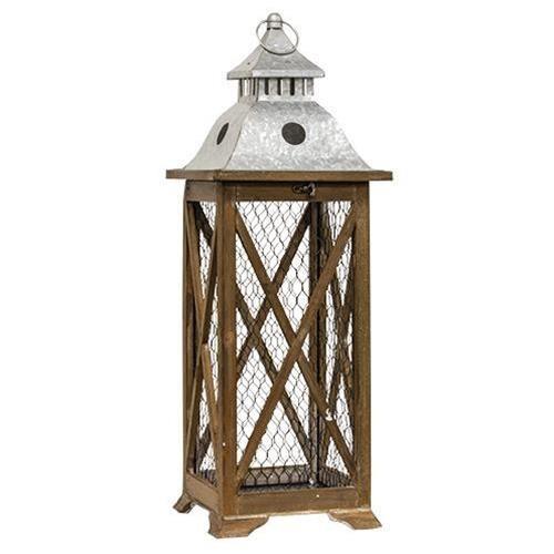 3/Set, Wood & Chicken Wire Lanterns - The Fox Decor