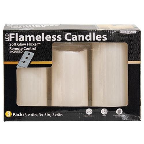 3/Set, Soft Glow Flicker LED Candles - The Fox Decor