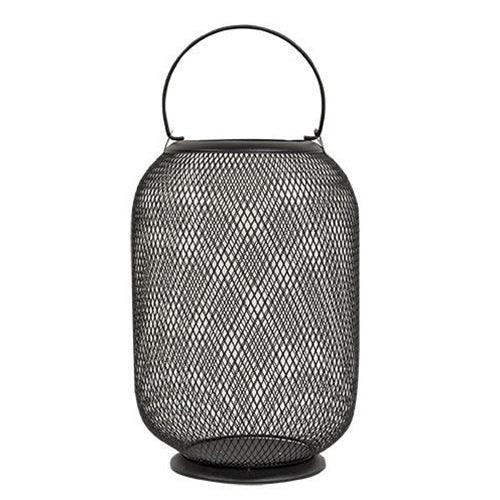 Black Wire Mesh Lantern - The Fox Decor