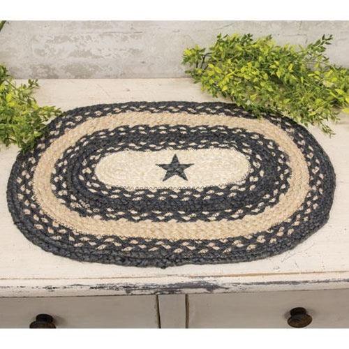 Primitive Pewter Star Braided Placemat set of 4 - The Fox Decor