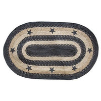 Thumbnail for Primitive Pewter Star Braided Rug, 3'x5'