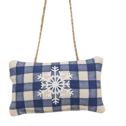 3/Set, Blue Winter Pillow Ornaments - The Fox Decor