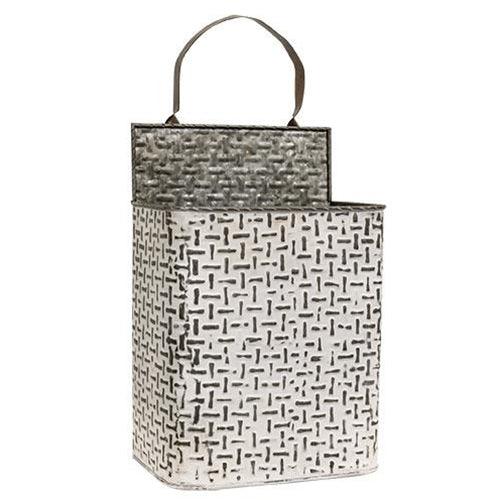 2/set, Shabby Chic Rectangle Basketweave Buckets - The Fox Decor