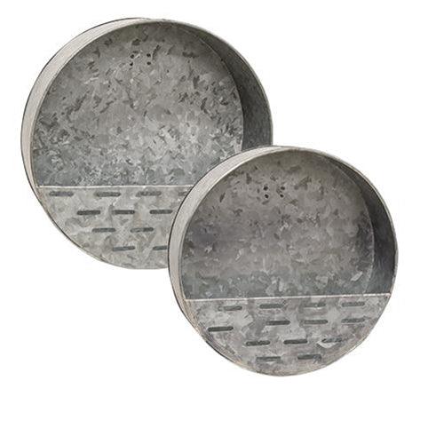 2/set, Round Olive Wall Pockets - The Fox Decor