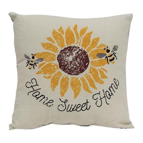 Home Sweet Home Bees & Sunflower Pillow - The Fox Decor