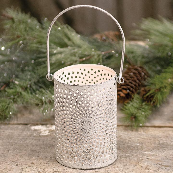 Shabby Chic Can Lantern, Large - The Fox Decor