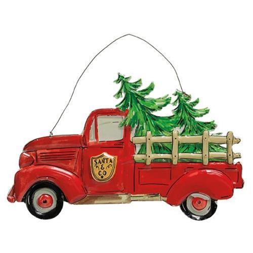 Red Christmas Truck Hanger - The Fox Decor