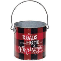 Thumbnail for Home For Christmas Buffalo Check Bucket - The Fox Decor