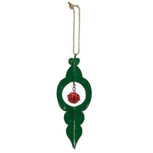 Green Metal Jingle Bell Ornament - The Fox Decor