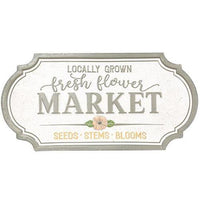 Thumbnail for Locally Grown Fresh Flower Market Metal Sign - The Fox Decor