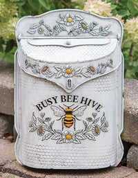 Thumbnail for Busy Bee Hive Distressed Metal Post Box - The Fox Decor