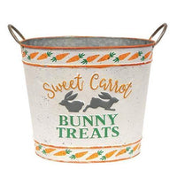 Thumbnail for Sweet Carrot Bunny Treats Oval Bucket 11” high by 12.5” wide. - The Fox Decor