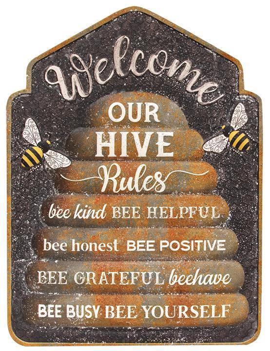 Hive Rules Metal Sign - The Fox Decor