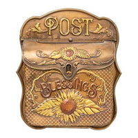 Thumbnail for Copper Look Sunflower Blessings Post Box - The Fox Decor