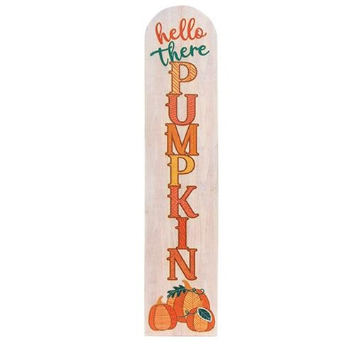 Hello There Pumpkin Textured Wooden Sign