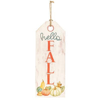 Thumbnail for Hello Fall Distressed Wooden Tag Sign