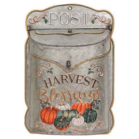 Thumbnail for Harvest Blessings Pumpkin Metal Post Box