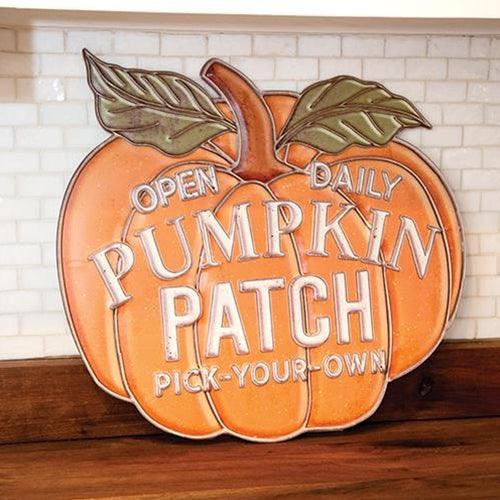 Pumpkin Patch Open Daily Metal Sign