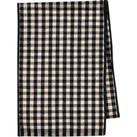Thumbnail for Black & White Check Recycled Woven Cotton Runner, 18