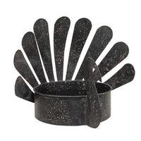 Thumbnail for Distressed Metal Turkey Large Candle Pan for Thanksgiving - The Fox Decor