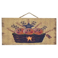 Thumbnail for Gingerbread Basket Hanging Sign