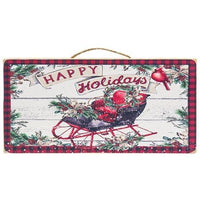 Thumbnail for Happy Holidays Sleigh Hanging Sign - The Fox Decor