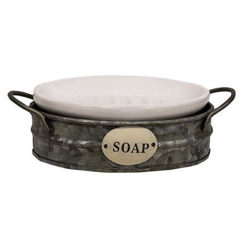 Galvanized Wash Bin Soap Dish - The Fox Decor