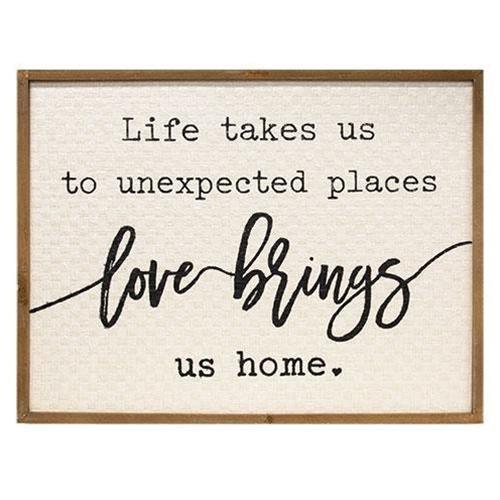 Love Brings Us Home Wall Sign - The Fox Decor