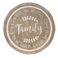 Thumbnail for Distressed Family Phrases Engraved Round Sign