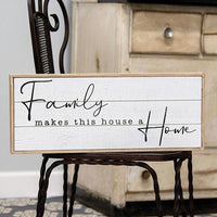 Thumbnail for Family Makes This House a Home Shiplap Box Sign