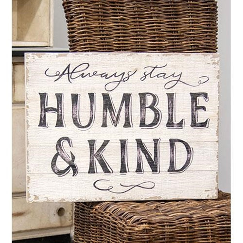 Humble & Kind Distressed Wood Sign