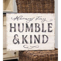 Thumbnail for Humble & Kind Distressed Wood Sign