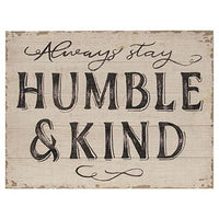 Thumbnail for Humble & Kind Distressed Wood Sign