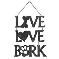 Thumbnail for Live Love Bark Hanging Metal Sign