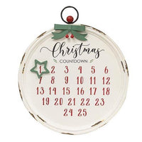 Thumbnail for Distressed Christmas Bulb Countdown Calendar w/Star Magnet - The Fox Decor