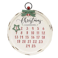 Thumbnail for Distressed Christmas Bulb Countdown Calendar w/Star Magnet