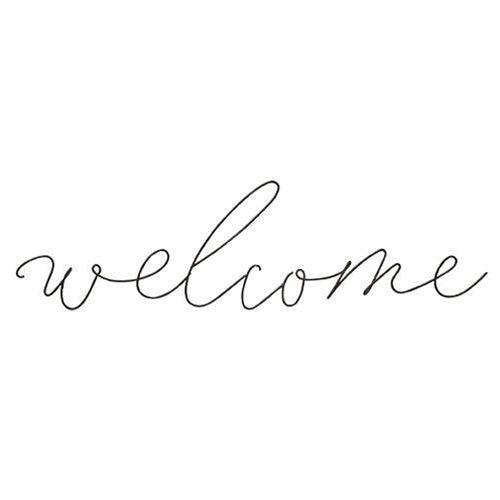 Welcome Wire Script Wall Word - The Fox Decor