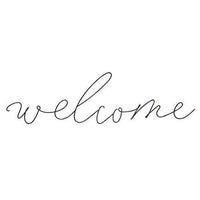 Welcome Wire Script Wall Word - The Fox Decor