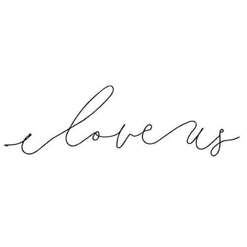 I Love Us Wire Script Wall Words - The Fox Decor